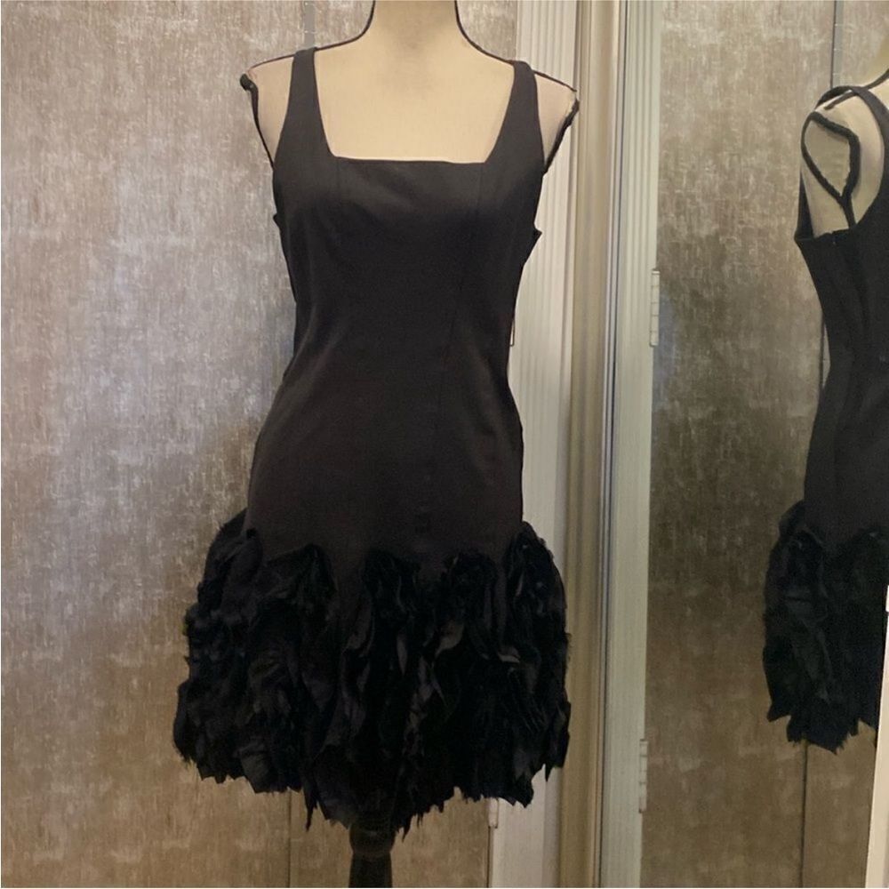 Robert Rodriguez Black Ruffle Mini Dress, US2